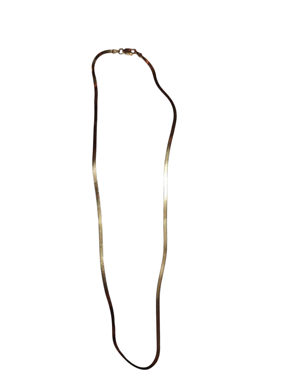 Classic Gold Over Sterling 18 In Herringbone Chain Necklace - Made In Italy